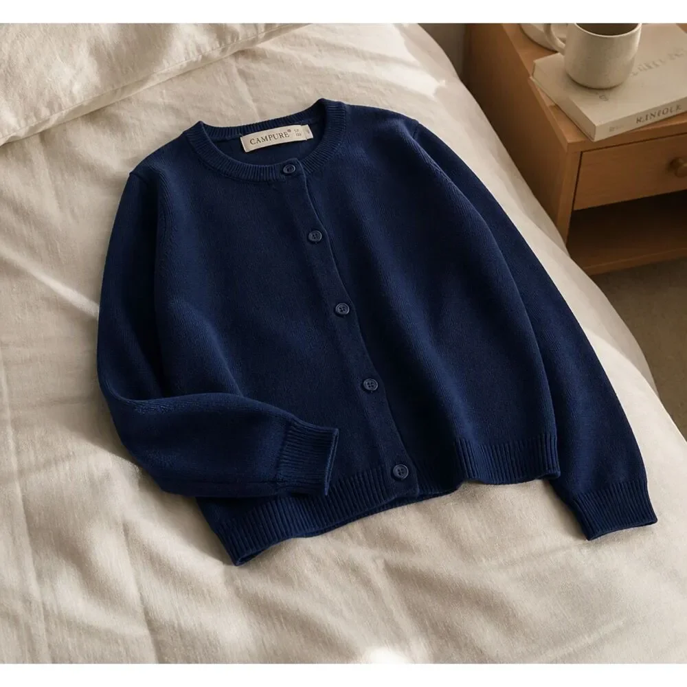 Campure Kids Blue Button Cardigan Sweater Size 5 Years NWT